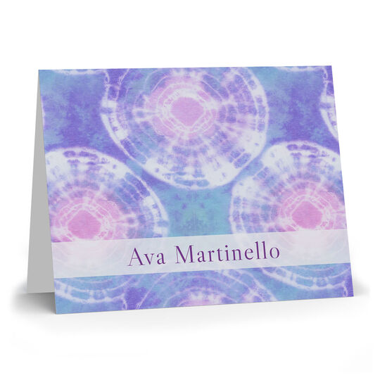 Purple and Pink Tie-Dye Folded Note Cards